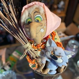 Baba yaga soft doll, Frame doll, Collectible Doll, Interior toy, Christmas Gift